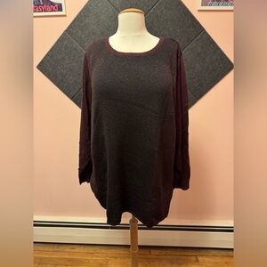 Apt. 9 Maroon Knit Sweater Tunic Length